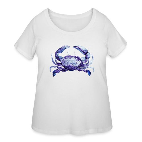 Purple Crab, Pineapple - Women's Curvy T-Shirt