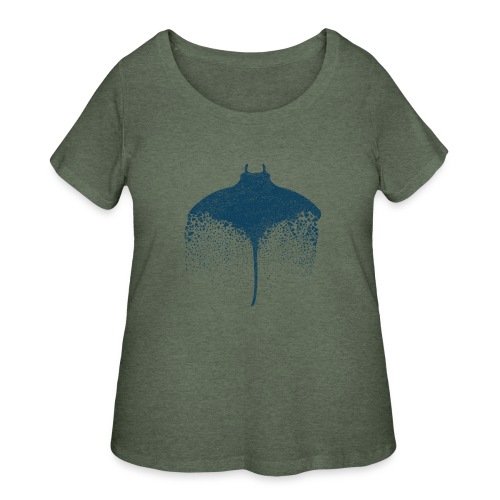 South Carolina Stingray in Blue - Women's Curvy T-Shirt