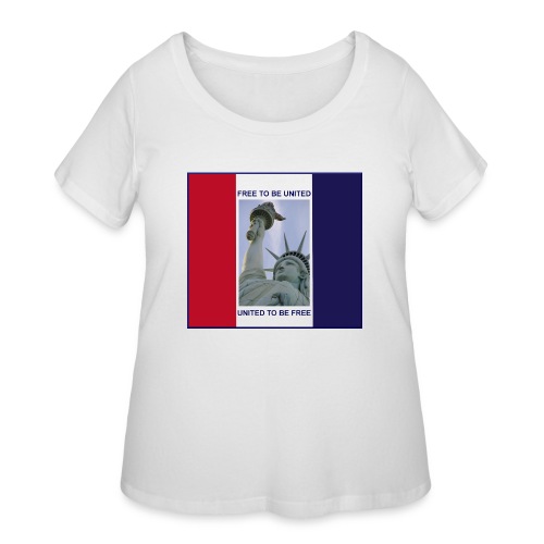 Statue of Liberty USA Freedom - Women's Curvy T-Shirt