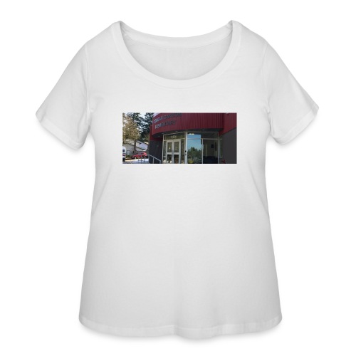t-shirt cougar canyon tracks - Women's Curvy T-Shirt