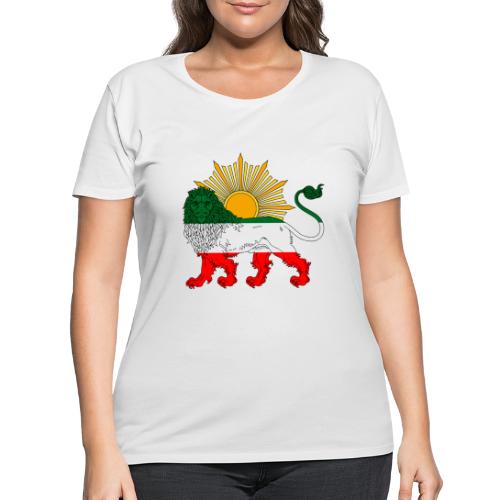 Lion and Sun Flag 2 - Women's Curvy T-Shirt