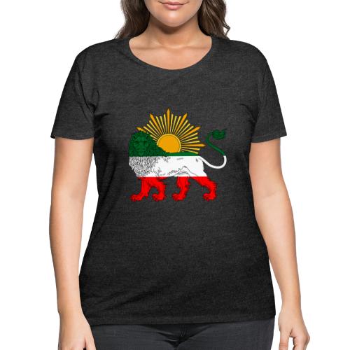 Lion and Sun Flag 2 - Women's Curvy T-Shirt