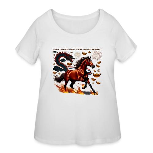 Year of the Horse Victory T Shirt, Lunar New Year - Women's Curvy T-Shirt