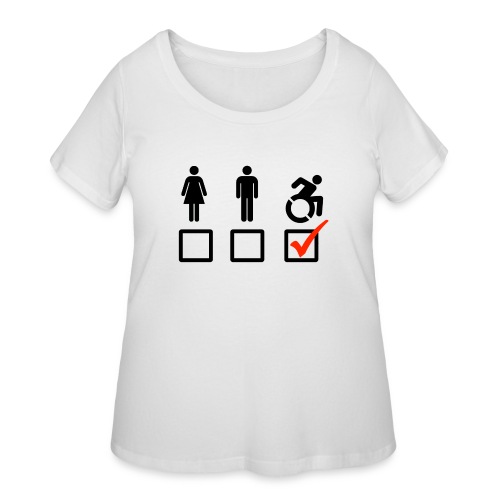 A wheelchair user is also suitable - Women's Curvy T-Shirt