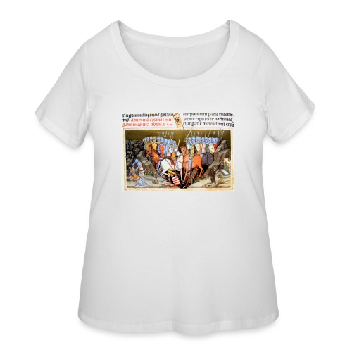 The Battle of Ménfő from the Chronicon Pictum - Women's Curvy T-Shirt
