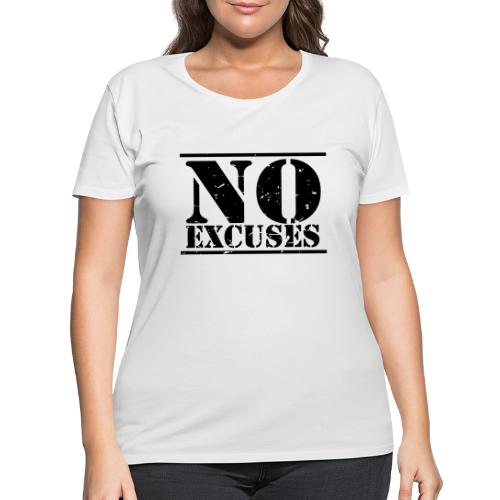 No Excuses training - Women's Curvy T-Shirt