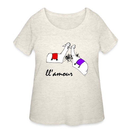 Llamour (color version). - Women's Curvy T-Shirt