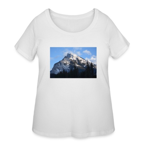 Mt Rundle from Banff township - Women's Curvy T-Shirt
