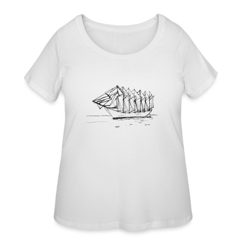 Seven-mast yacht - Women's Curvy T-Shirt