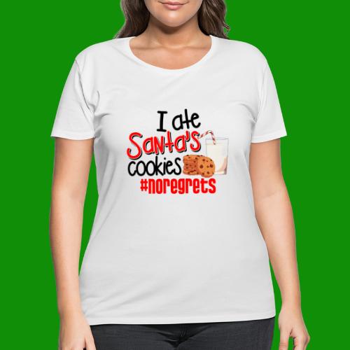 #NoRegrets Santa's Cookies - Women's Curvy T-Shirt