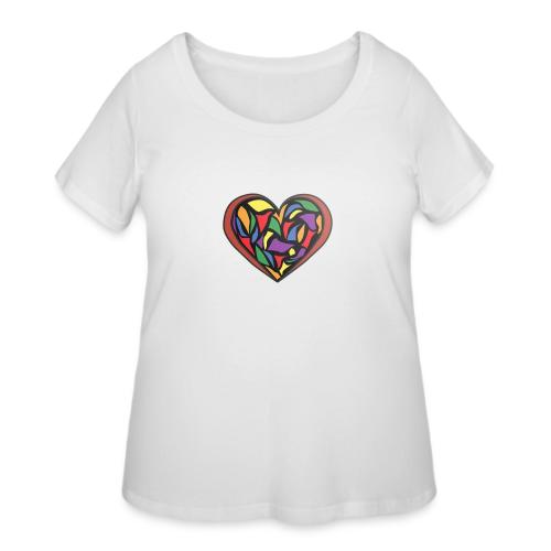 crystal heart - Women's Curvy T-Shirt