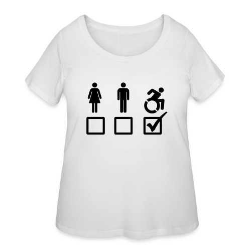 A wheelchair user is also suitable - Women's Curvy T-Shirt