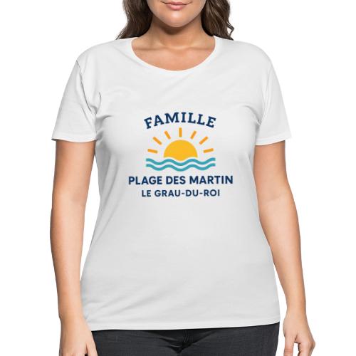 Family Beach Shirt – Plage des Martin Design - Women's Curvy T-Shirt