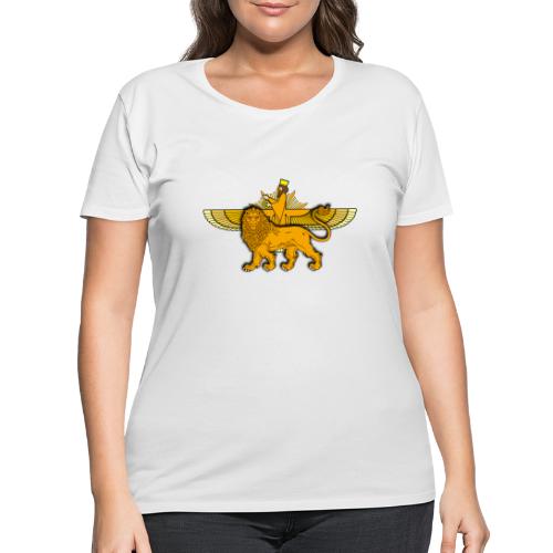 Lion Sun Faravahar - Women's Curvy T-Shirt