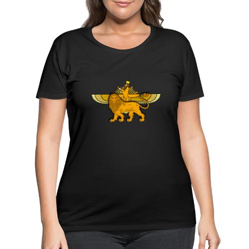 Lion Sun Faravahar - Women's Curvy T-Shirt