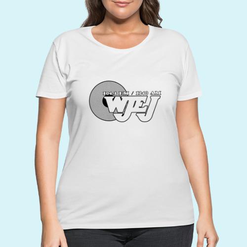 WJEJ Radio Record Logo - Women's Curvy T-Shirt