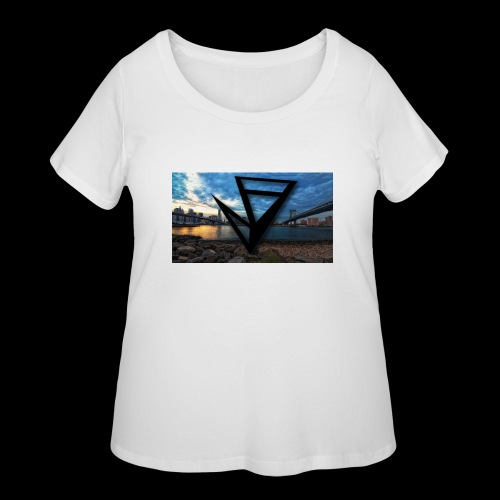 new york view_kinzi logo - Women's Curvy T-Shirt
