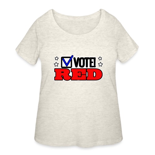 VOTE RED - Women's Curvy T-Shirt