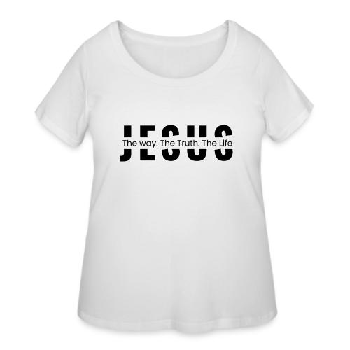 Jesus the Truth and the Life Bible Verse Merch - Women's Curvy T-Shirt