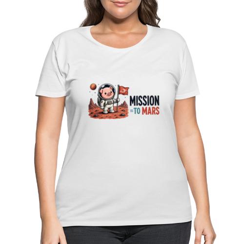 Mission To Mars Space Pig - Women's Curvy T-Shirt