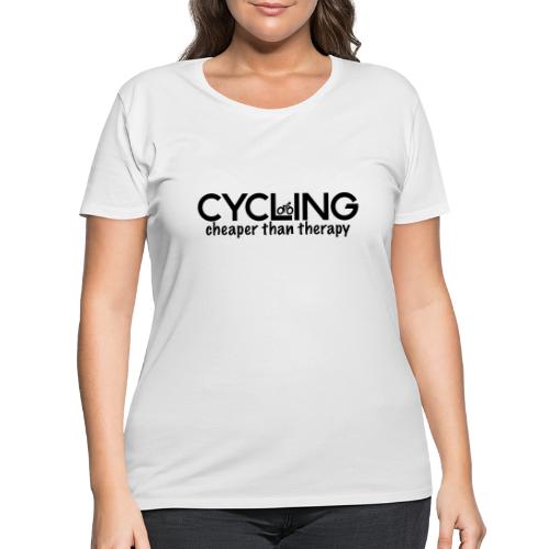 Cycling Cheaper Therapy - Women's Curvy T-Shirt