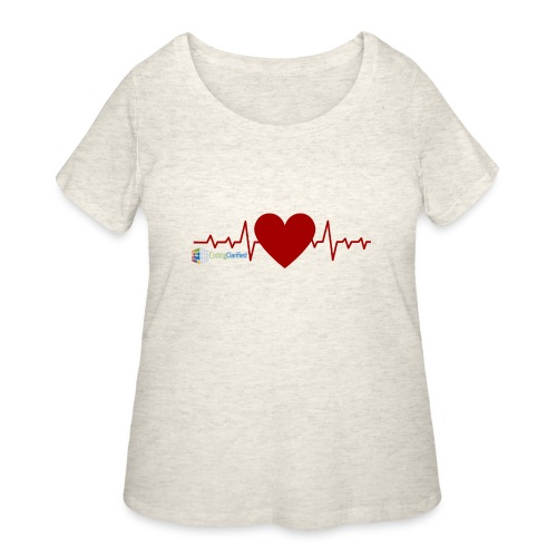 Heart with Heartbeat, Loving Medical Coding - Women's Curvy T-Shirt