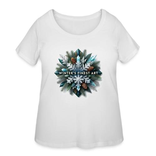 Intricate Frozen Evergreen T-Shirt - Women's Curvy T-Shirt