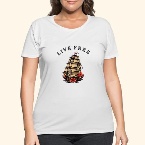 LIVE FREE - Women's Curvy T-Shirt