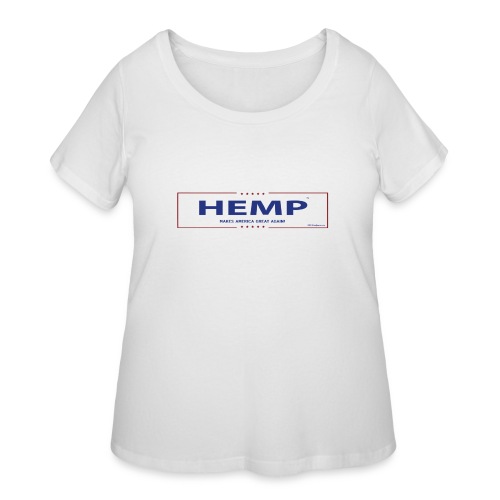 Hemp Makes America Great Again on White - Women's Curvy T-Shirt