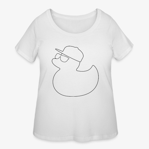 fekete koervonal - Women's Curvy T-Shirt