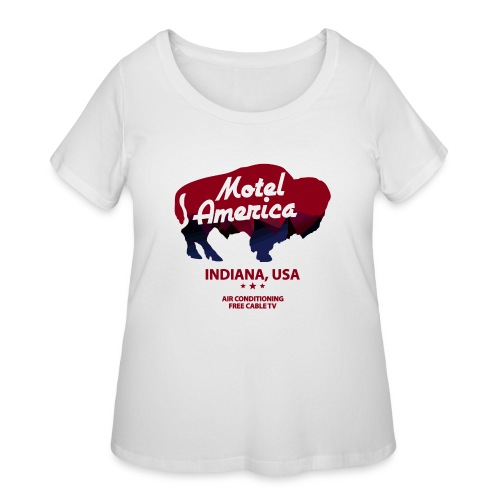 motel america - Women's Curvy T-Shirt