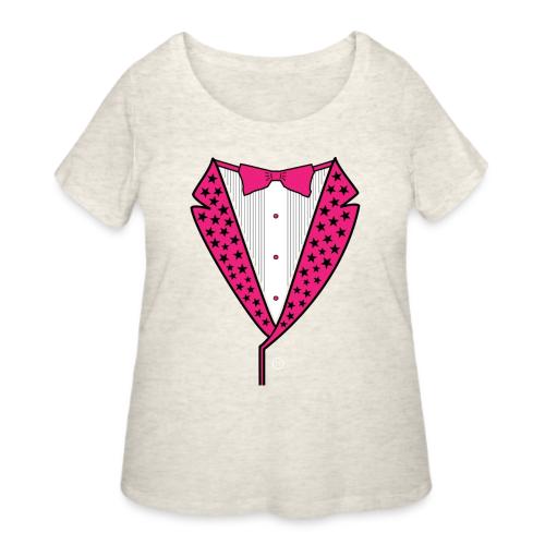 PINK STAR TUXEDO - Women's Curvy T-Shirt