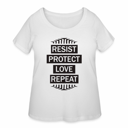 resist repeat - Women's Curvy T-Shirt