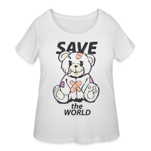 save planet world - Women's Curvy T-Shirt
