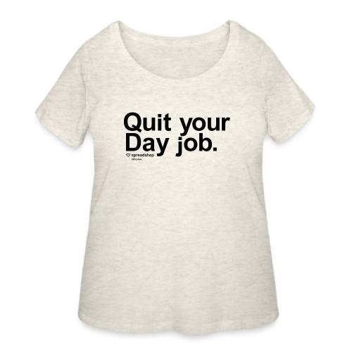 Day job in black - Women's Curvy T-Shirt