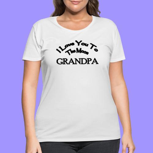 I Love You to The Moon Grandpa | Family Shirt - Women's Curvy T-Shirt