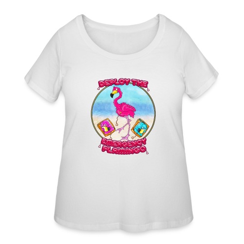 Emergency Flamingo - Women's Curvy T-Shirt