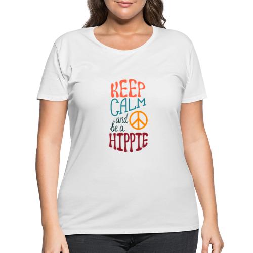 Keep Calm and be a Hippie - Women's Curvy T-Shirt