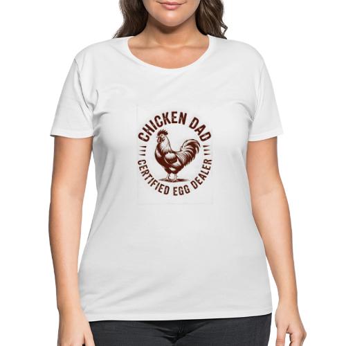 Chicken Dad – Certified Egg Dealer - Women's Curvy T-Shirt