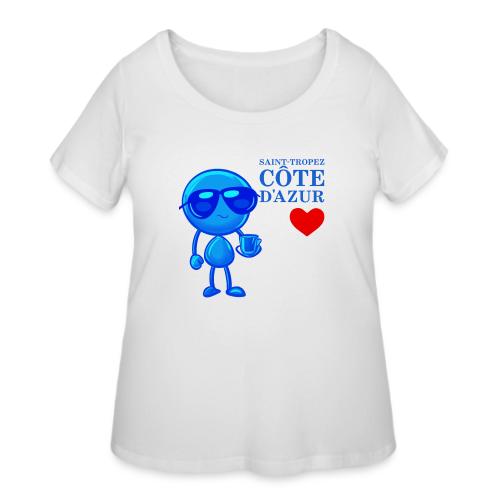 Smoon City_Saint Tropez Côte d'Azur - Women's Curvy T-Shirt
