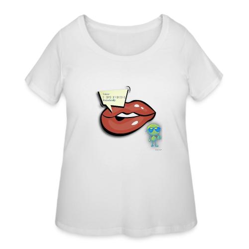 Smoon City_I wear lipstick - Women's Curvy T-Shirt