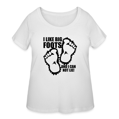 BIG FOOTS don't lie - Women's Curvy T-Shirt
