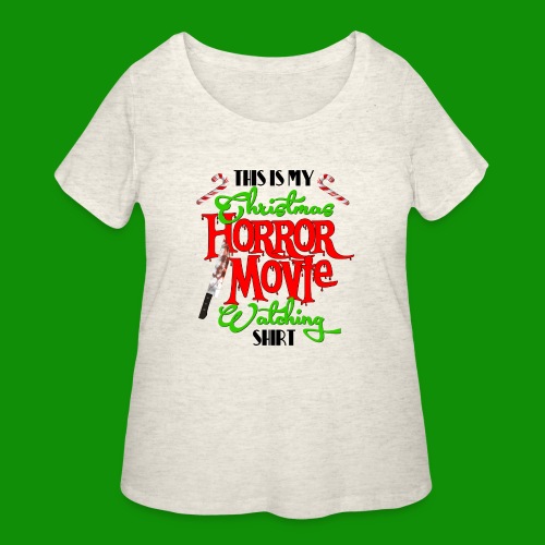 Christmas Horror Movie Watching Shirt - Women's Curvy T-Shirt