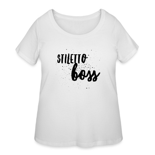 StilettoBoss Low-Blk - Women's Curvy T-Shirt