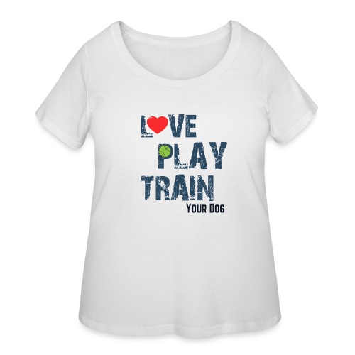 Love.Play.Train Your dog - Women's Curvy T-Shirt