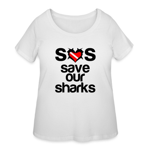 Save Our Sharks T-Shirt - Women's Curvy T-Shirt