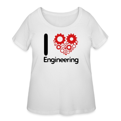I Love Engineering - Women's Curvy T-Shirt