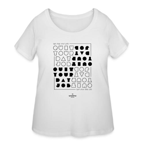 Quit upside black - Women's Curvy T-Shirt