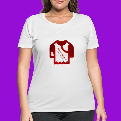 Kenada Logo white spray - Women's Curvy T-Shirt