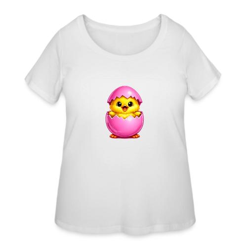 Easter Chick Pink - Women's Curvy T-Shirt